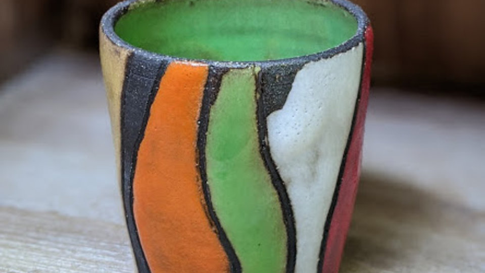 Wild Citrus / Flore Manic Ceramic Small Tumbler