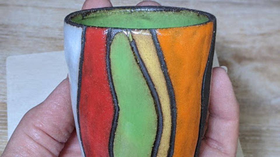 Wild Citrus / Flore Manic Ceramic Small Tumbler