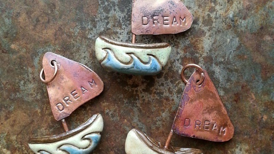 Sailing / Ceramic Boat Bead (pre-order)
