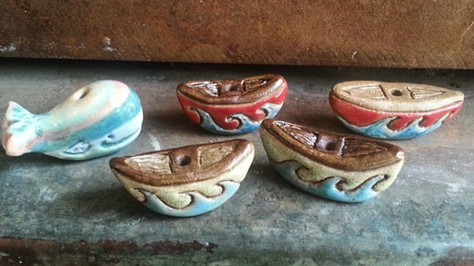 Sailing / Ceramic Boat Bead (pre-order)