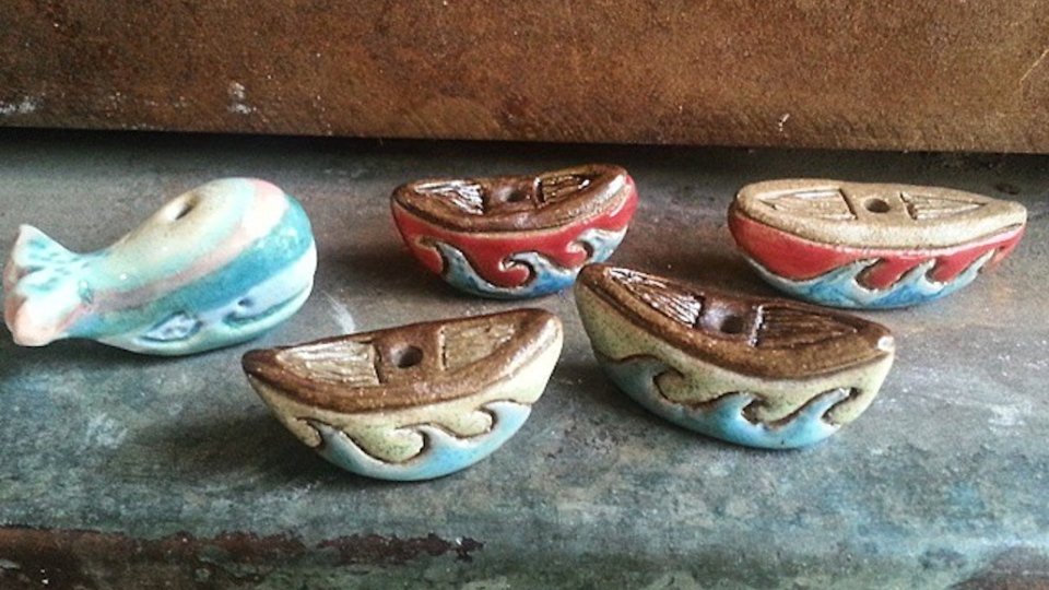 Sailing / Ceramic Boat Bead (pre-order)