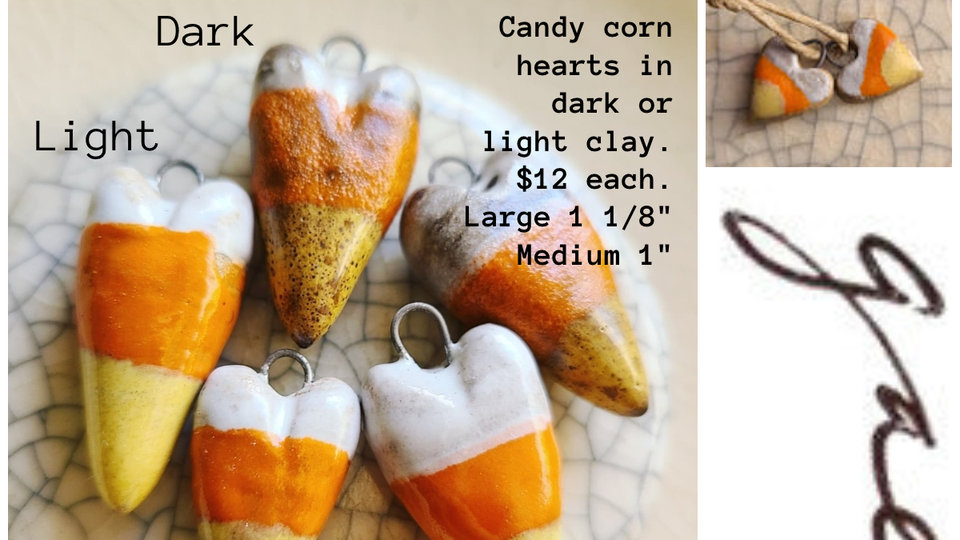 Candy Love / Ceramic Heart Charms (pre-order)