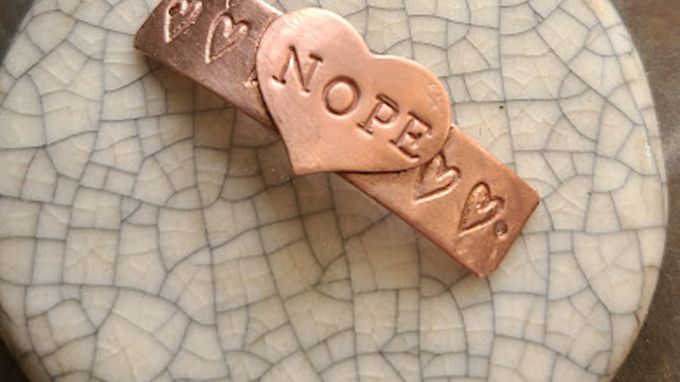 Nope / Copper Bracelet Bar