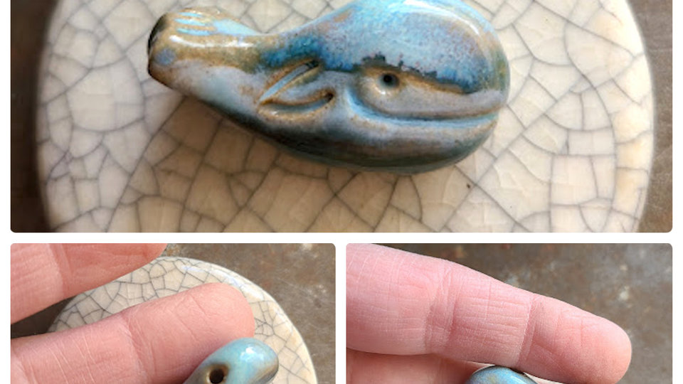 Ocean Dreamer / Ceramic Whale Bead (single bead pre-order)