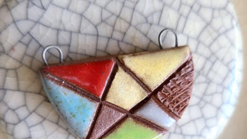 Abstracted / Ceramic Pendant