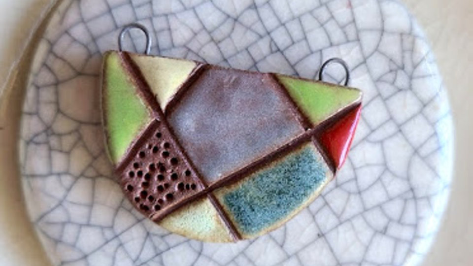 Abstract / Ceramic Pendant
