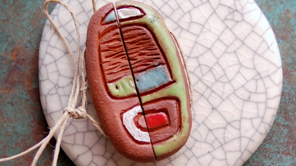 Tribal #54 / Ceramic Bead Set