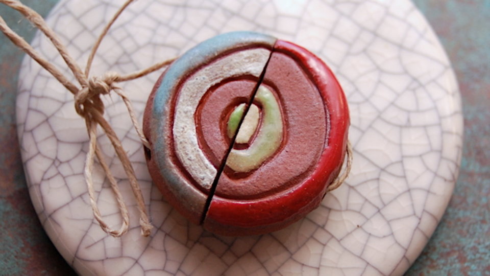 Double Rainbow #55 / Ceramic Bead Set