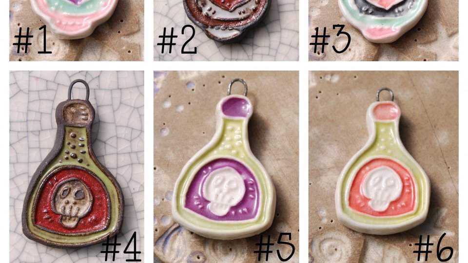 Pre-Order / Potion Pendants / Ceramic Beads to be made