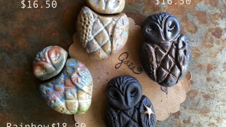 Star Wing Owl / Ceramic Bead Pre-Order