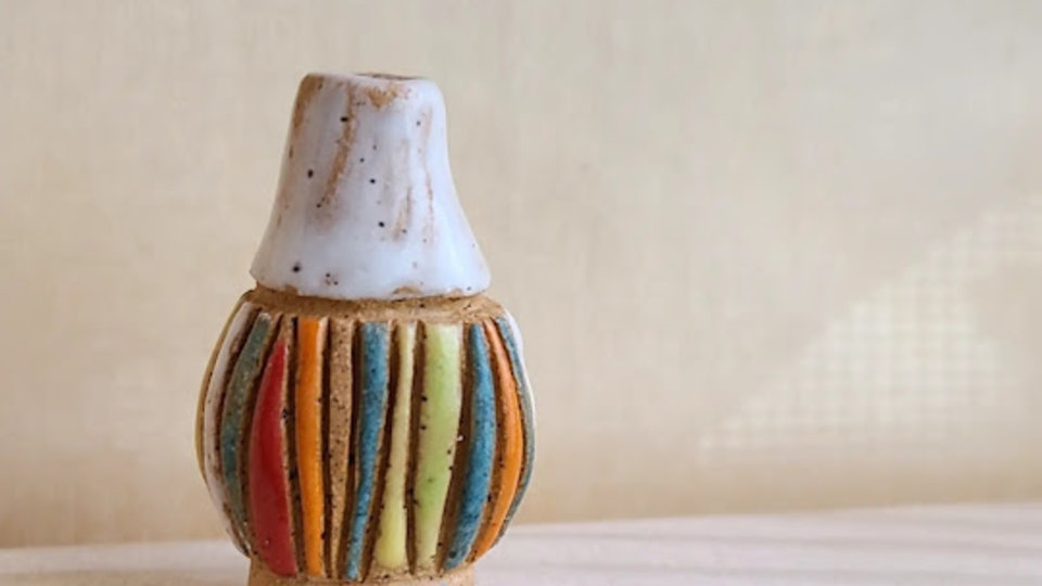Mini Vase #10 / Ceramic Mini Vase (Flowers not included)