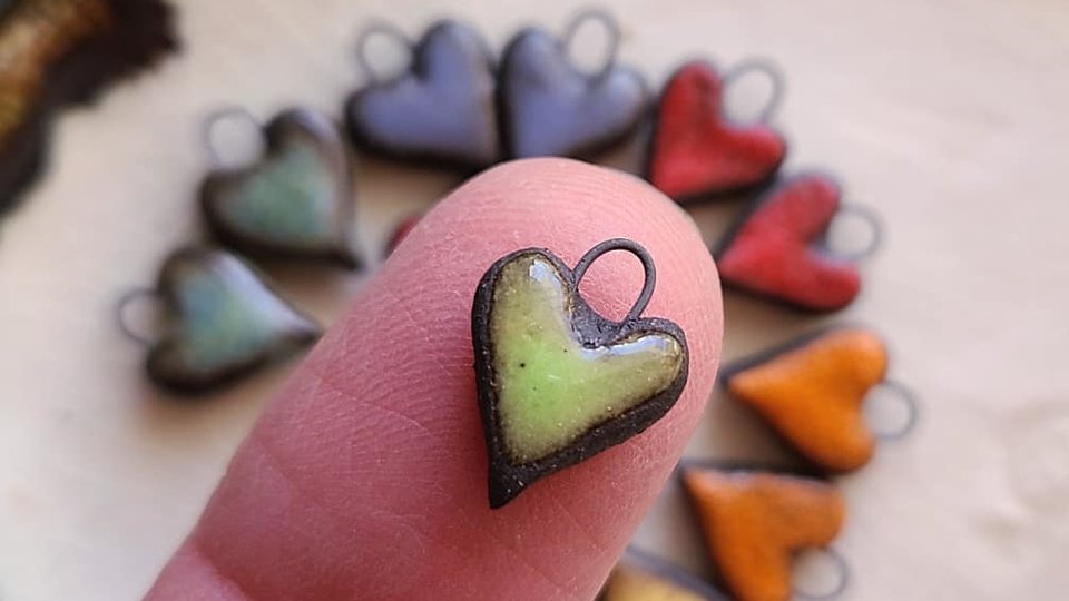 Mini Heart Pairs / Ceramic Charms Made To Order