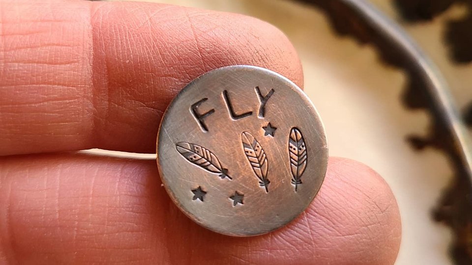 Loop Back Copper Buttons