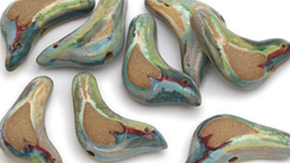 Pre Order / Love Bird / Ceramic Rainbow Love Bird Bead To Be Made