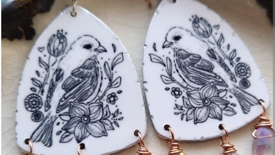 Wild Birds / Art and Metal Charms