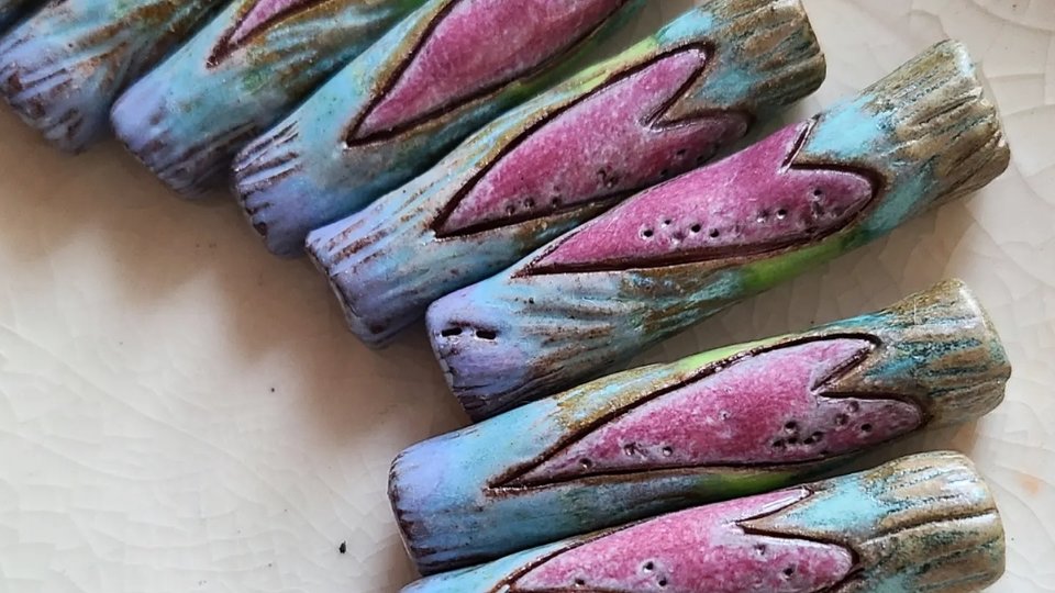 Rain Bough / Ceramic Bead Made When Ordered