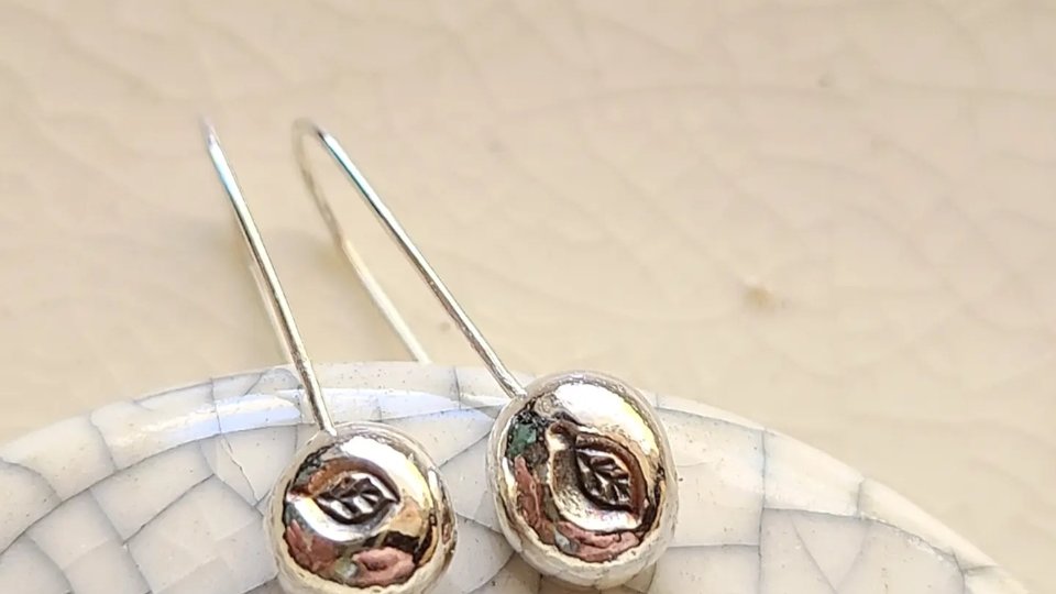 Reserved for Beth / Silver Leaf / Sterling Silver Earrings