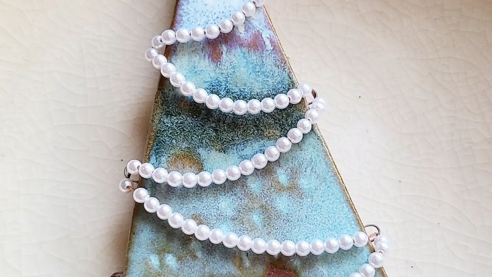 Pearly Tree / Ceramic Tree Ornament