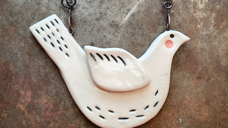 Reserved For Cathy O. / Joy To The World Ceramic Ornament