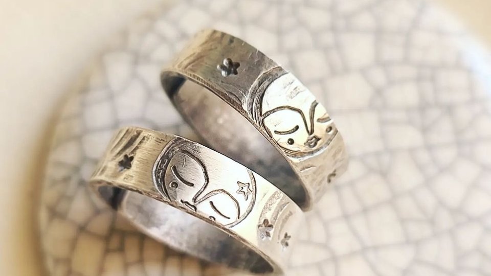 Reserved for Rosali V/ Sterling Silver Moon Earrings