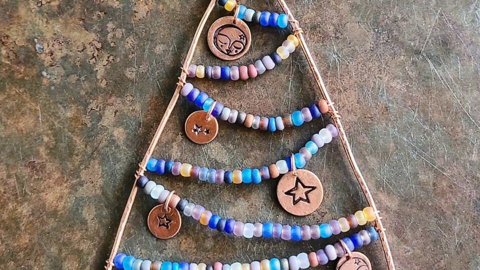 Reserved For Jenny P. / Let There Be Peace Copper Ornament