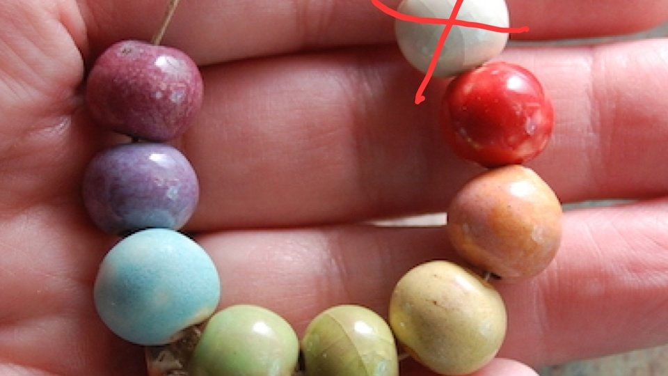 Reserved for Jeanne P / Rainbow Beads