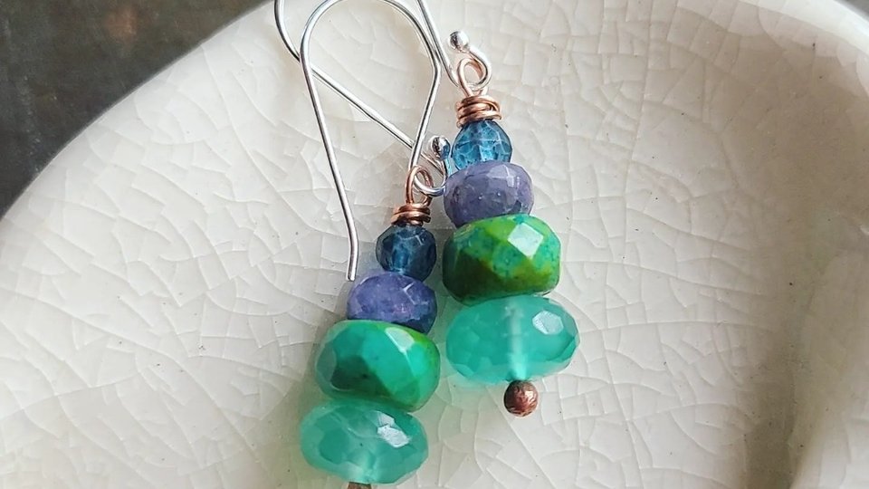 Verdant Dreams / Gemstone and Sterling Silver Earrings