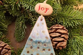 Reserved for Deena / Ceramic Tree and Bead Ornament