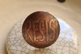 Resist / Copper and Sterling Ring Size 9.5