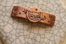 Little Owl / Copper Bracelet Bar