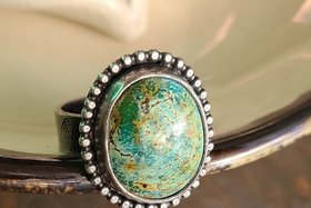 Sky Dancing / Turquoise and Sterling Ring Adjustable