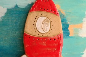 To The Moon / Ceramic Wall Hanging