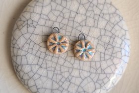 Sunshine / Ceramic Charm Pair