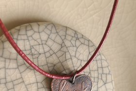 Reserved for Teena B / Copper Heart Necklace