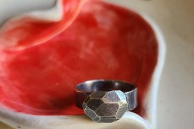 Reserved for Loralee K. / Gem / Adjustable Silver Ring