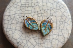Magic Leaf / Ceramic Earring Charms