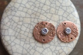 Butterfly / Copper and Sterling Charm/Link Set