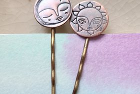 Sun or Moon Bobby Pins