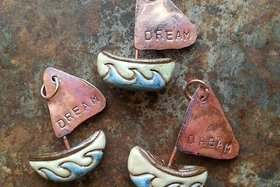 Sailing / Ceramic Boat Bead (pre-order)