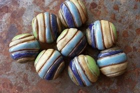 Pre-Order / Horizons / Earth and Ocean Tone Ceramic Focal Bead