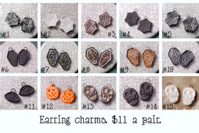 Halloween Charms / Ceramic Charms Made When Ordered