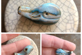 Ocean Dreamer / Ceramic Whale Bead (single bead pre-order)