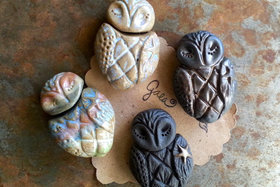 Star Wing Owl / Ceramic Bead Pre-Order