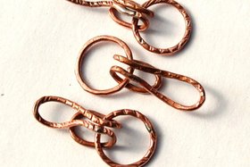 Hooked / Handmade Copper Hook and Eye Set / made to order