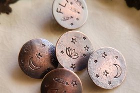 Loop Back Copper Buttons