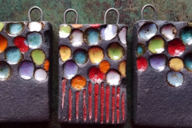 Blooming Dots / Ceramic Pendan