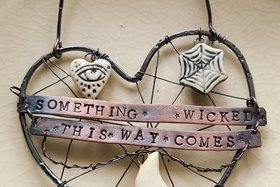 Something Wicked / Ceramic & Copper Ornament