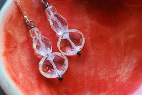 Glamour Puss  / Copper and Gemstone Earrings