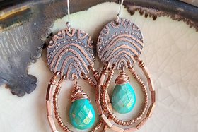 Reserved Cathy M. / Copper Earrings Payment #1