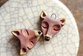 Foxy / Mini Ceramic Charm Made When Ordered